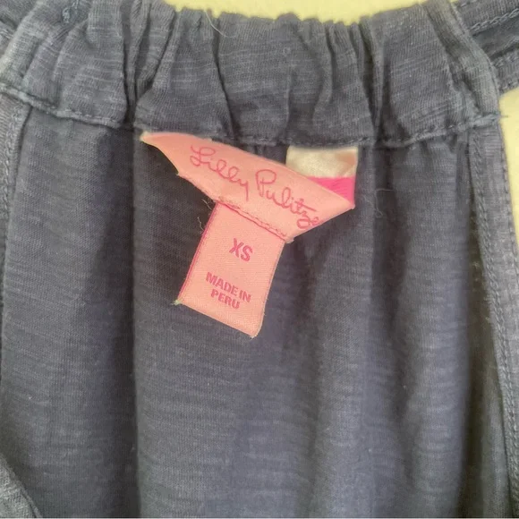 Lilly Pulitzer Minka Trapeze Tank Top Navy Blue XS Extra Small - Picture 9 of 10